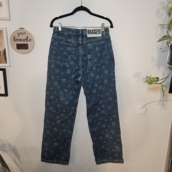 Floral Patterned Blue Jeans - Picture 9 of 12